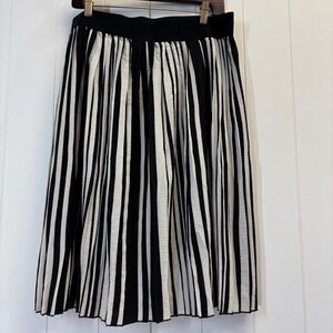 Metro Wear Womens Academia Career Pleated Midi Skirt Size L Preppy Professional